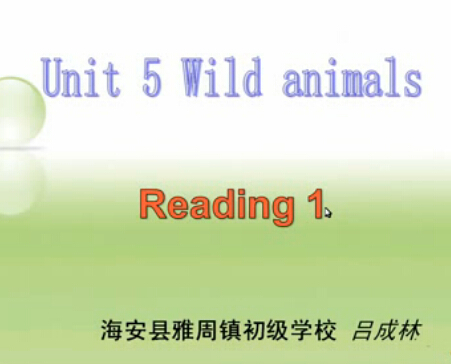 8AUnit5Wild animals Reading1