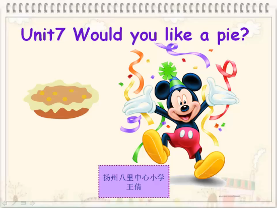 点击观看《3A Unit7 Would you like a pie?（story time）》